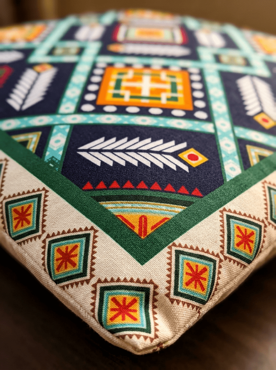 Elegant Geometric Satin Reversible Cushion Cover - Furnish Factory