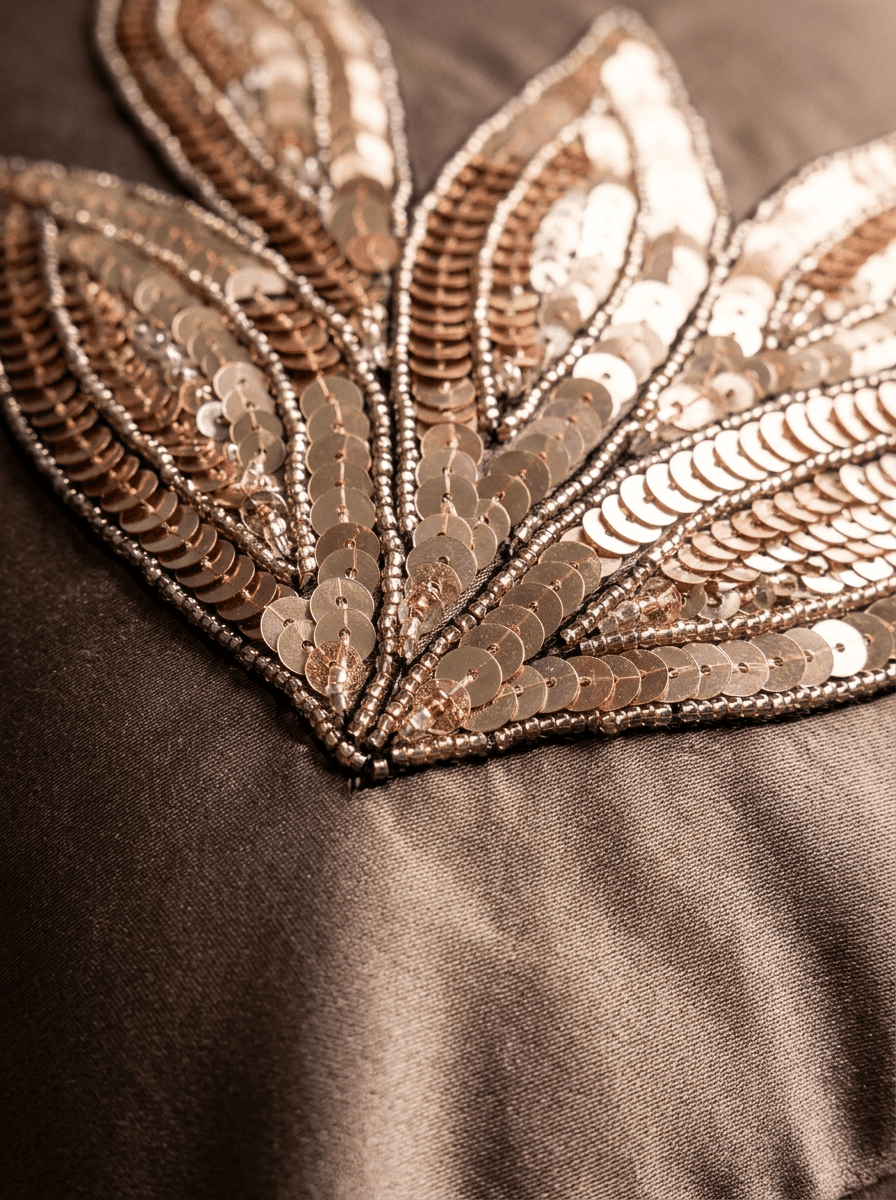 Leaf Silk Embroidered Cushion Cover (16*16 inch) - Furnish Factory