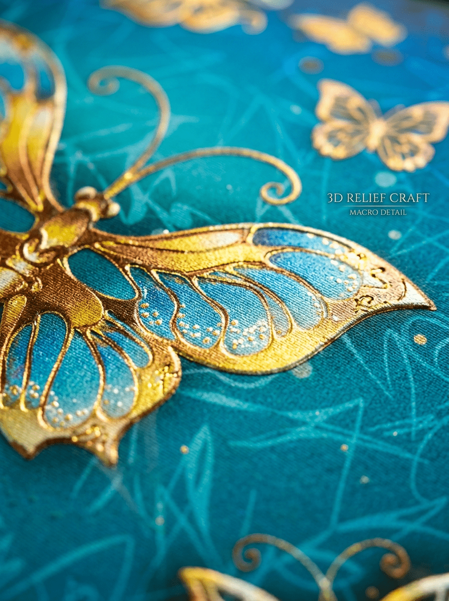 Golden Butterfly Cushion Cover (16*16 inch) - Furnish Factory