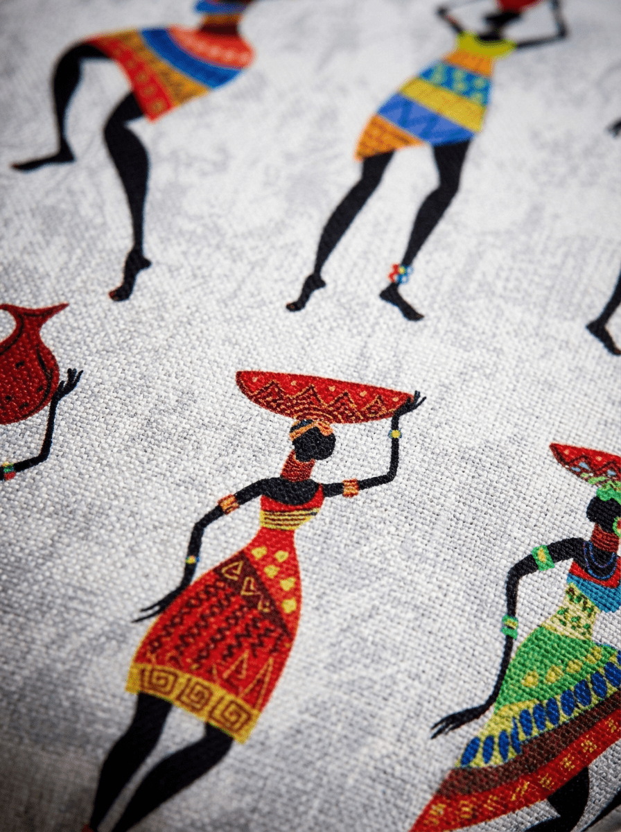 African Pot Dance Decorative Cushion Cover (16*16 inch) - Furnish Factory