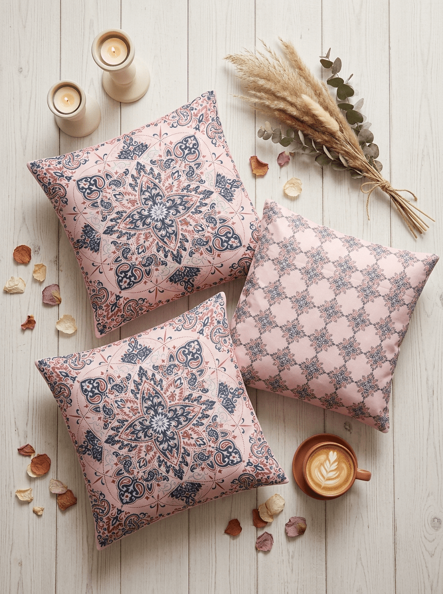 Elegant Heritage Satin Reversible Cushion Cover (16*16 inch) - Furnish Factory