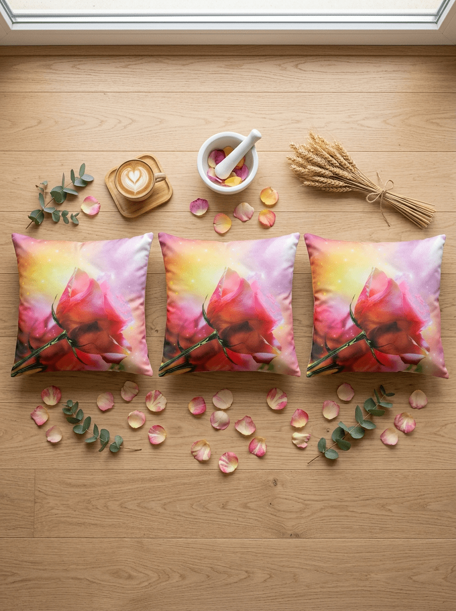 Modern Pink Flower Cushion Cover (16*16 inch) - Furnish Factory