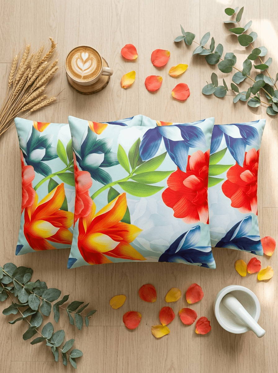 Watercolor Floral Cushion Cover (16*16 inch) - Furnish Factory