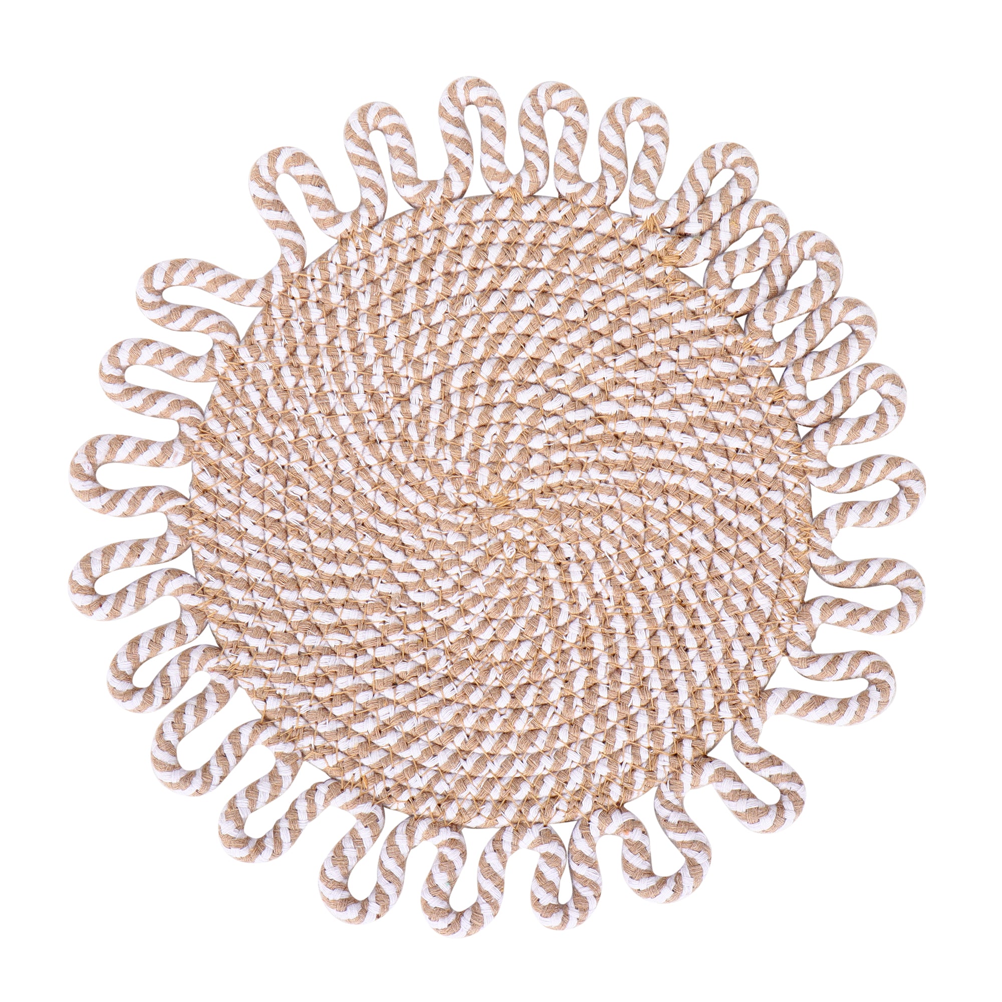 Earth thread- Braided Jute Table Placemats (Round 10.5 inch)