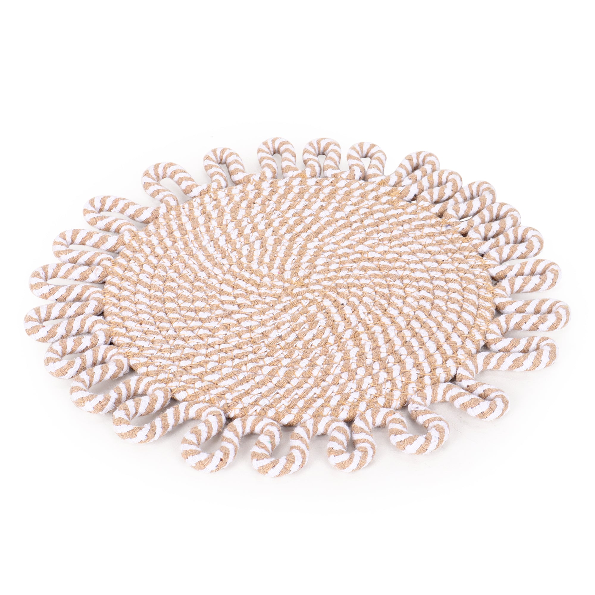 Earth thread- Braided Jute Table Placemats (Round 10.5 inch)