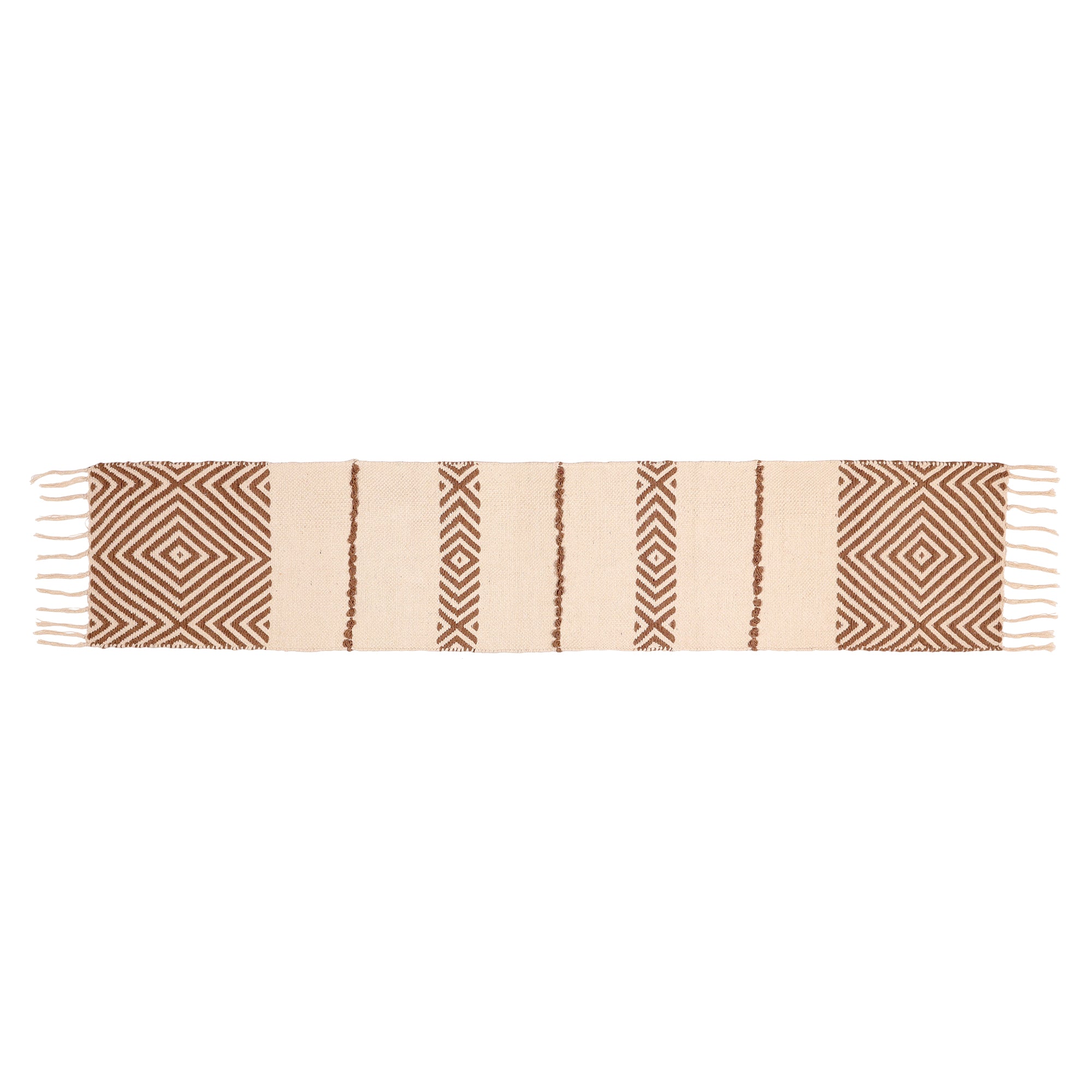 Beige Table with Geometric Pattern