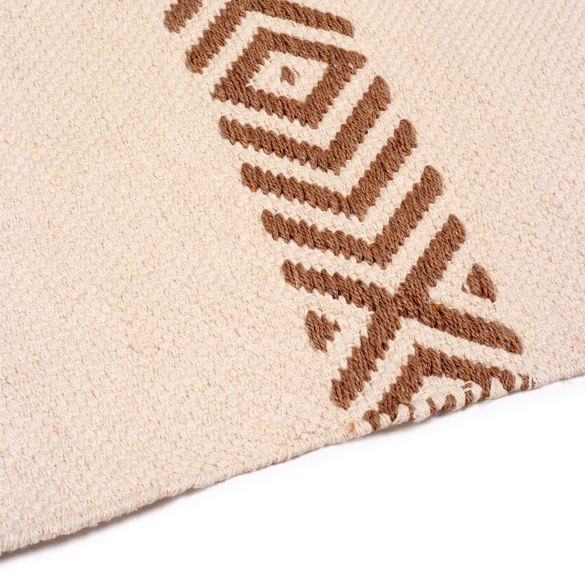 Beige Table with Geometric Pattern