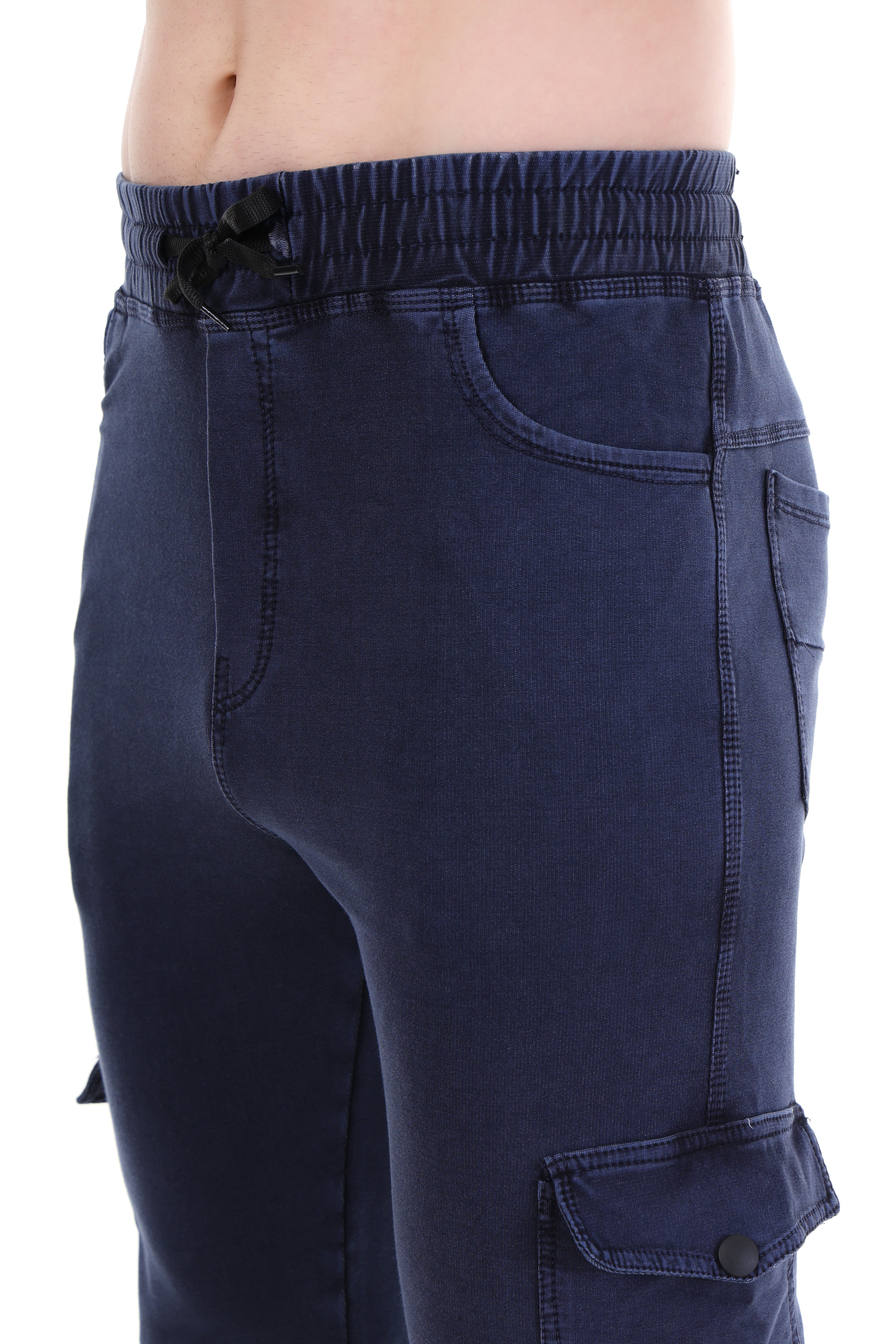 Men's Regular Fit Everyday Comfort Rugged Look Navy Utility Cargo Pants