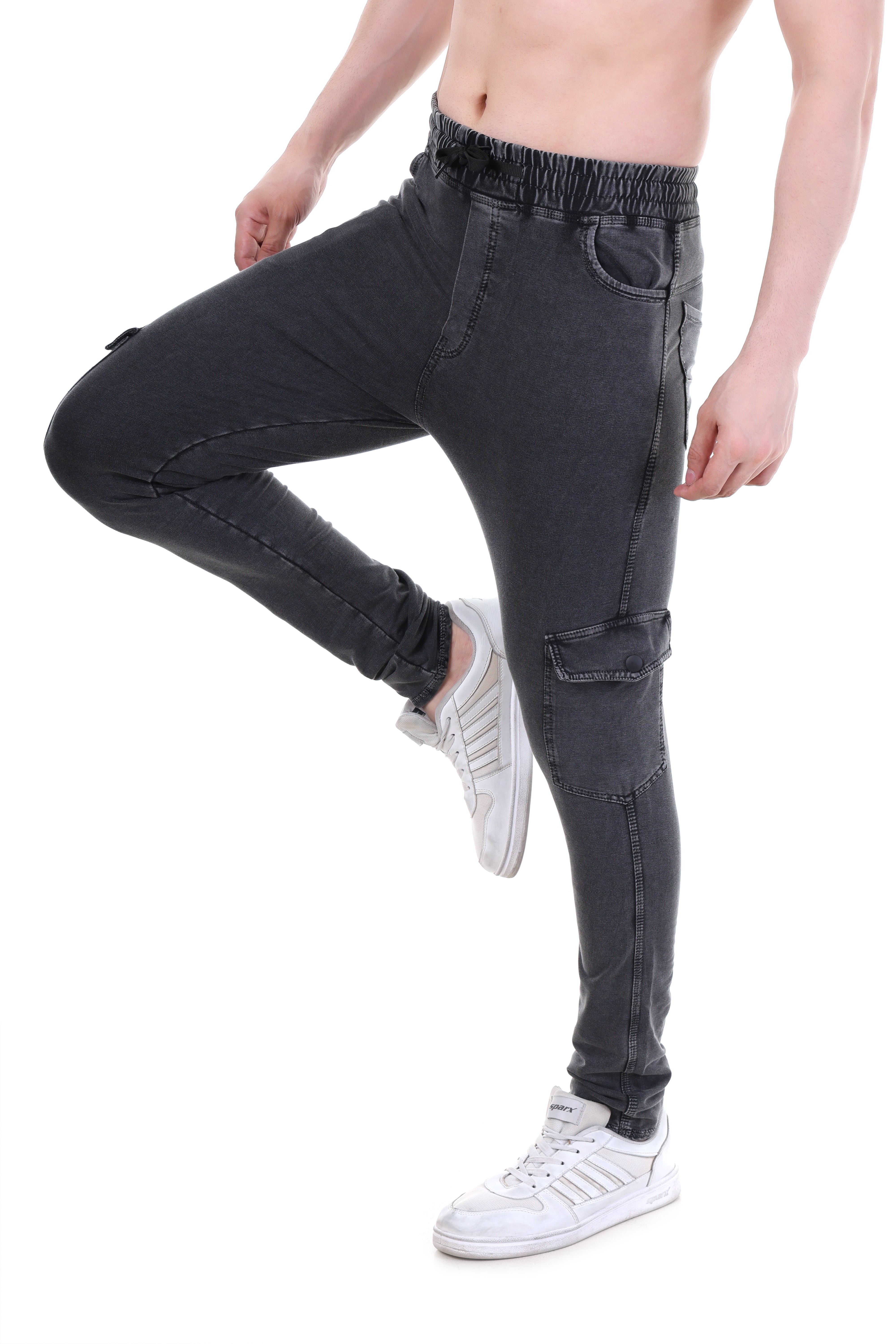 Men’s Rugged Utility Street Ready Fit Charcoal Black Flex Cargo Pants