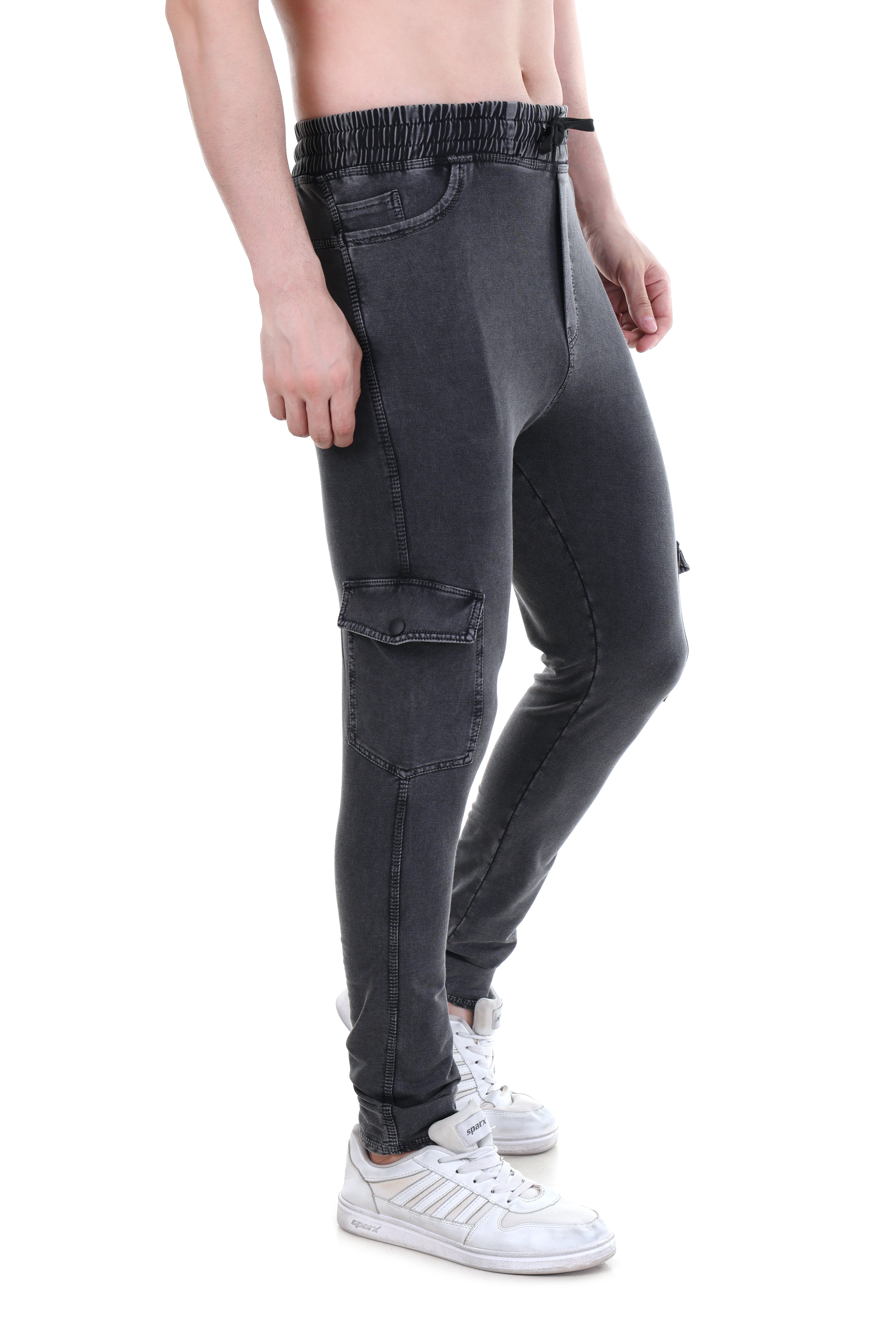Men’s Rugged Utility Street Ready Fit Charcoal Black Flex Cargo Pants
