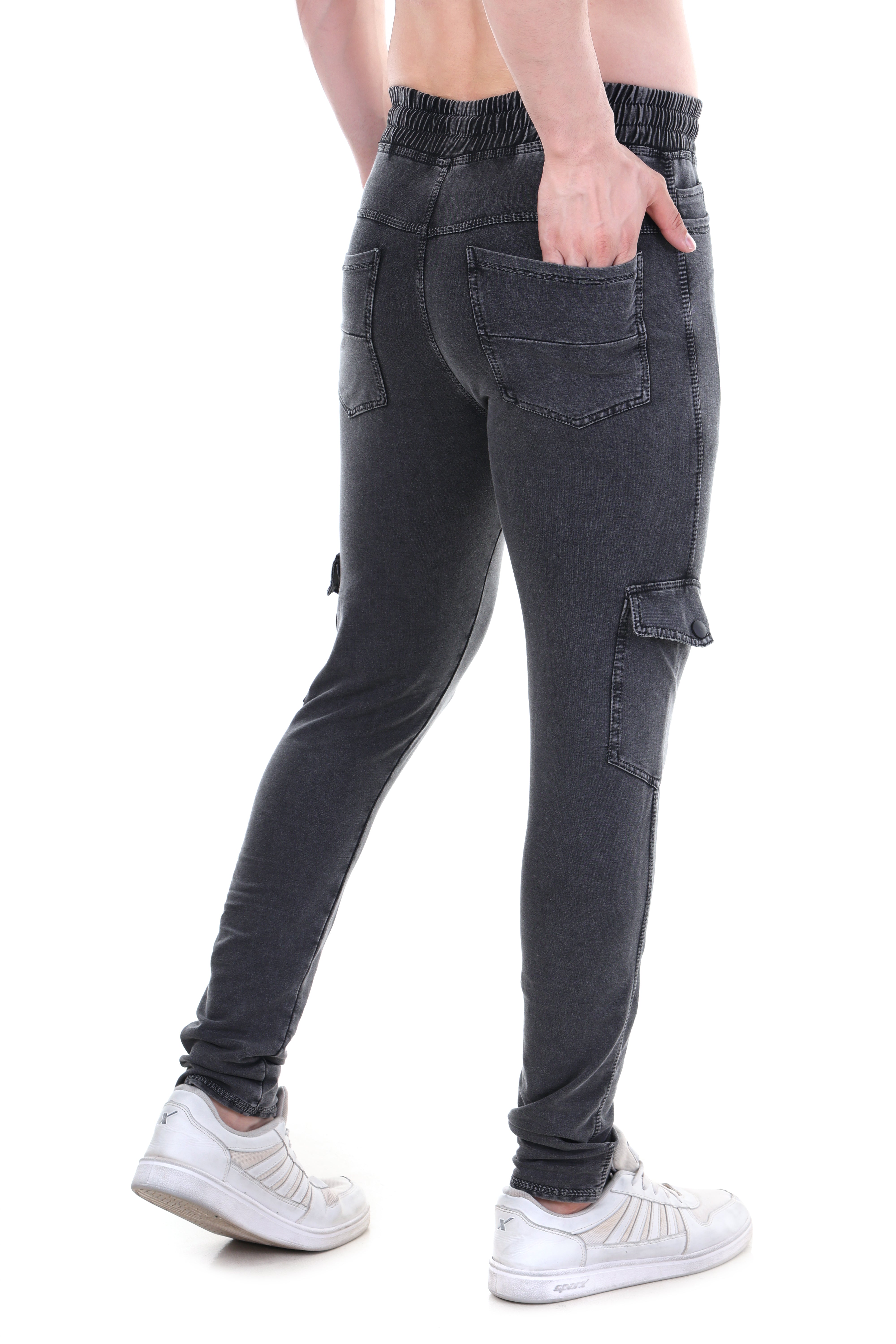 Men’s Rugged Utility Street Ready Fit Charcoal Black Flex Cargo Pants