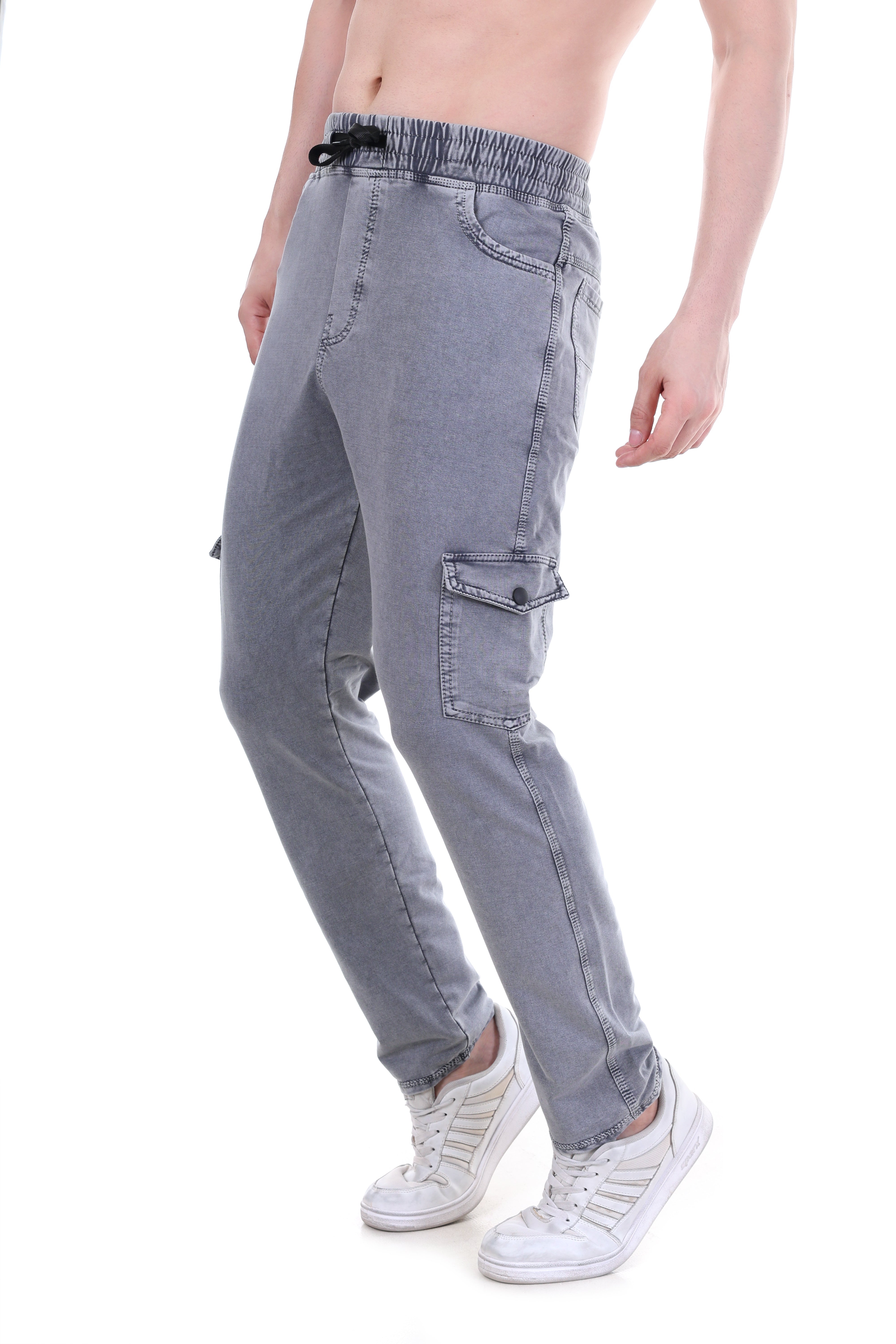 Men’s Urban Edge Everyday Ease Light Grey Utility Cargo Pants