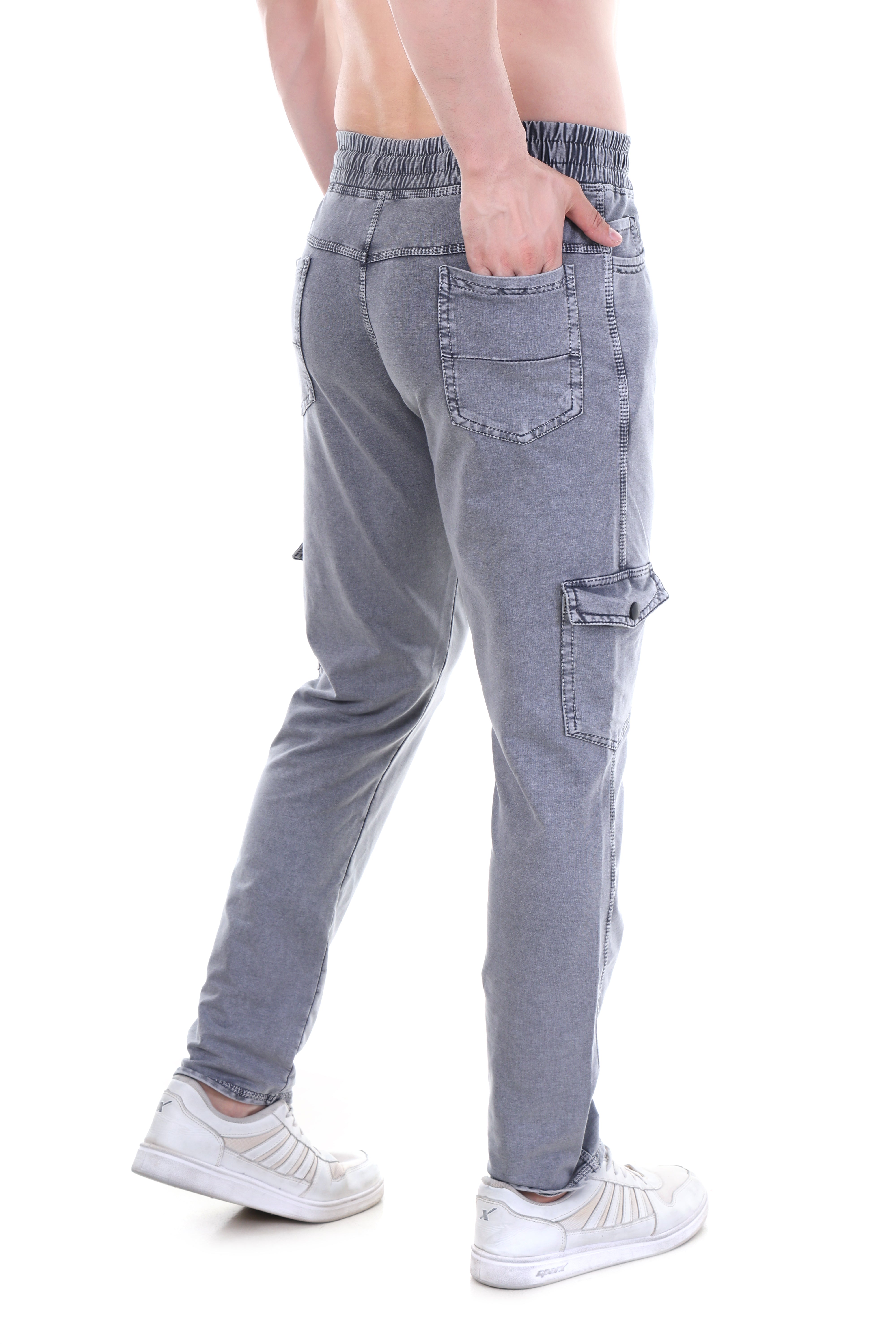Men’s Urban Edge Everyday Ease Light Grey Utility Cargo Pants