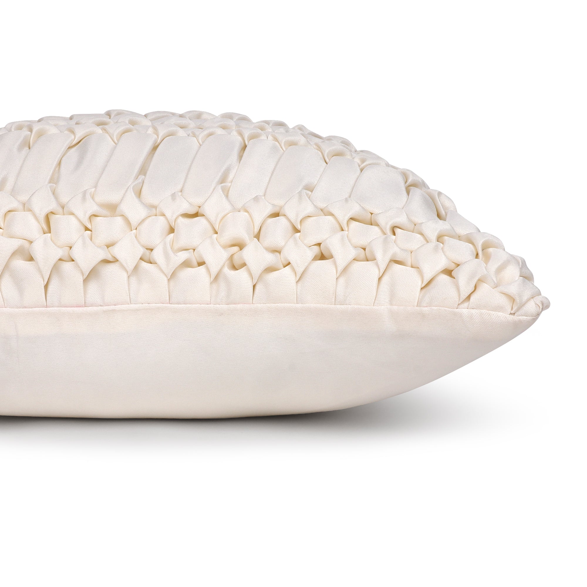 Elegant Pleated Satin Cushion Cover – 14 x 14 inches