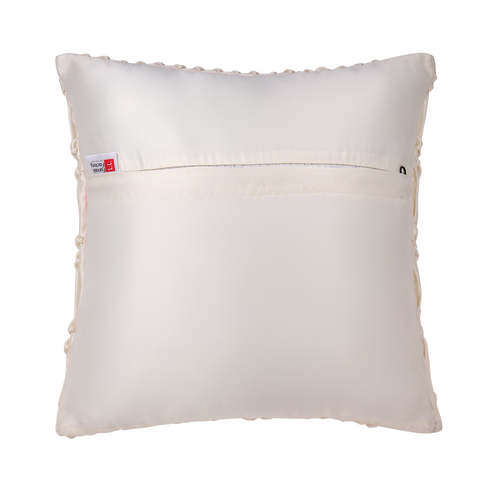 Elegant Pleated Satin Cushion Cover – 14 x 14 inches