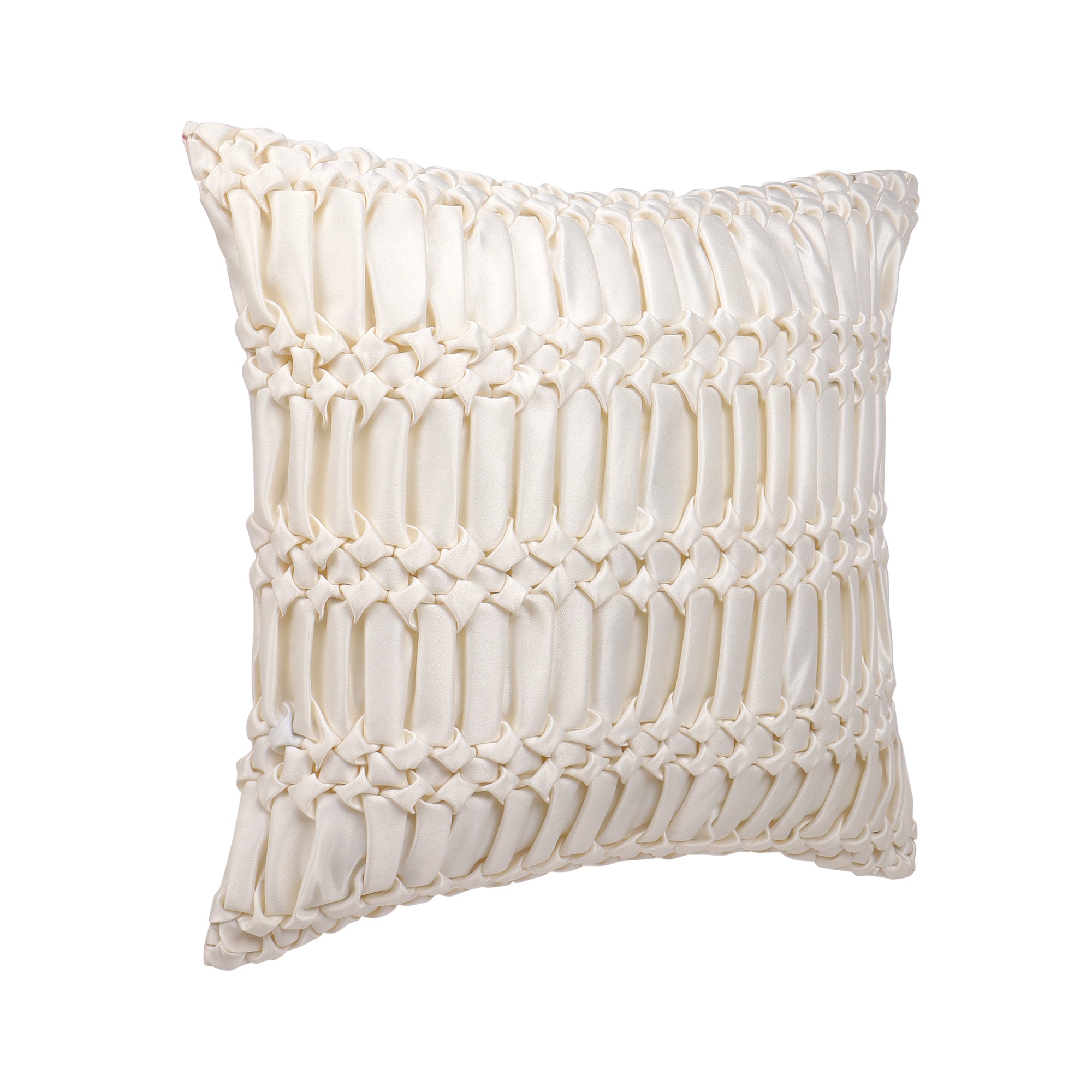 Elegant Pleated Satin Cushion Cover – 14 x 14 inches