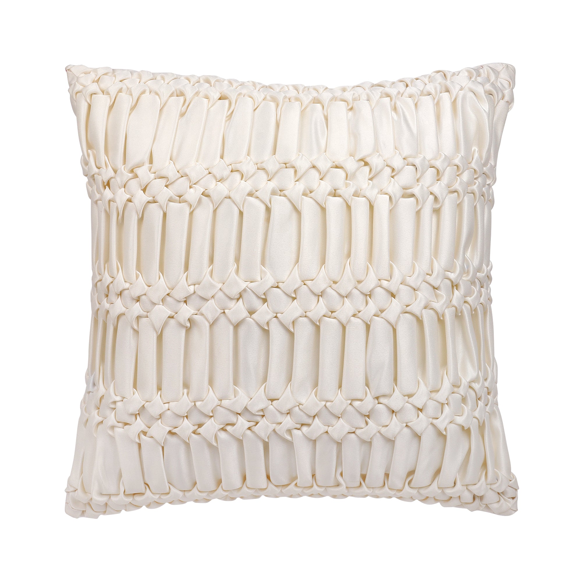 Elegant Pleated Satin Cushion Cover – 14 x 14 inches