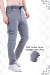 Men’s Urban Edge Everyday Ease Light Grey Utility Cargo Pants