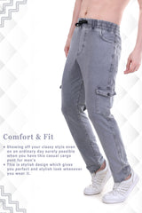 Men’s Urban Edge Everyday Ease Light Grey Utility Cargo Pants