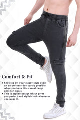 Men’s Rugged Utility Street Ready Fit Charcoal Black Flex Cargo Pants