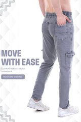 Men’s Urban Edge Everyday Ease Light Grey Utility Cargo Pants