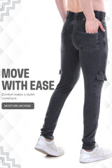 Men’s Rugged Utility Street Ready Fit Charcoal Black Flex Cargo Pants