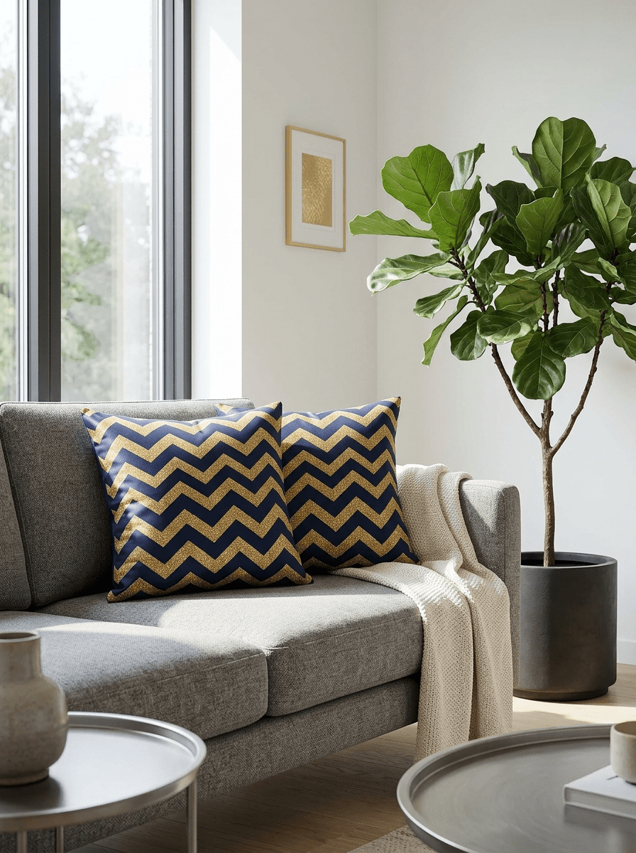 Golden Wave Canvas Cushion cover (16*16 inch) - Furnish Factory