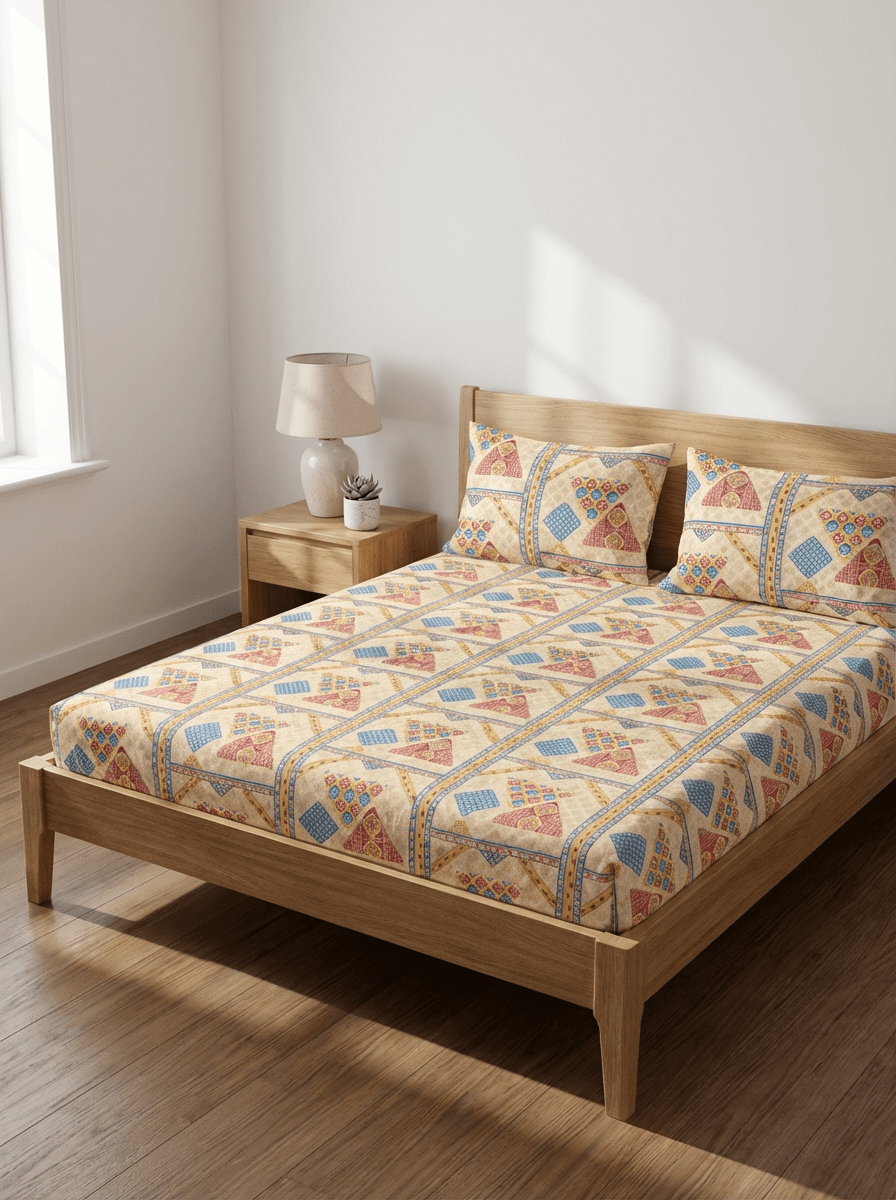 Heritage Prism Premium Jaipuri Bedsheet - Furnish Factory