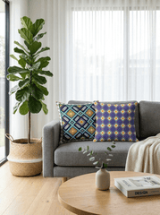 Elegant Geometric Satin Reversible Cushion Cover - Furnish Factory