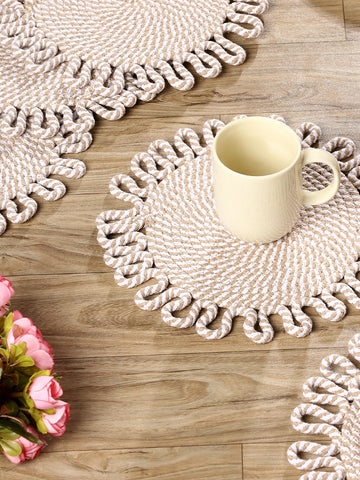 Earth thread- Braided Jute Table Placemats (Round 10.5 inch)