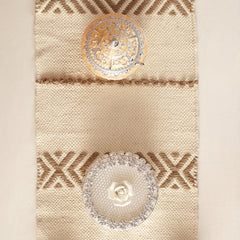 Beige Table with Geometric Pattern