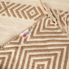 Beige Table with Geometric Pattern