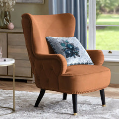 Blue Rose Elegance Cushion Cover (16x16 inches)