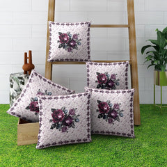 Pink Rose Elegance Cushion Cover (16x16 inch)