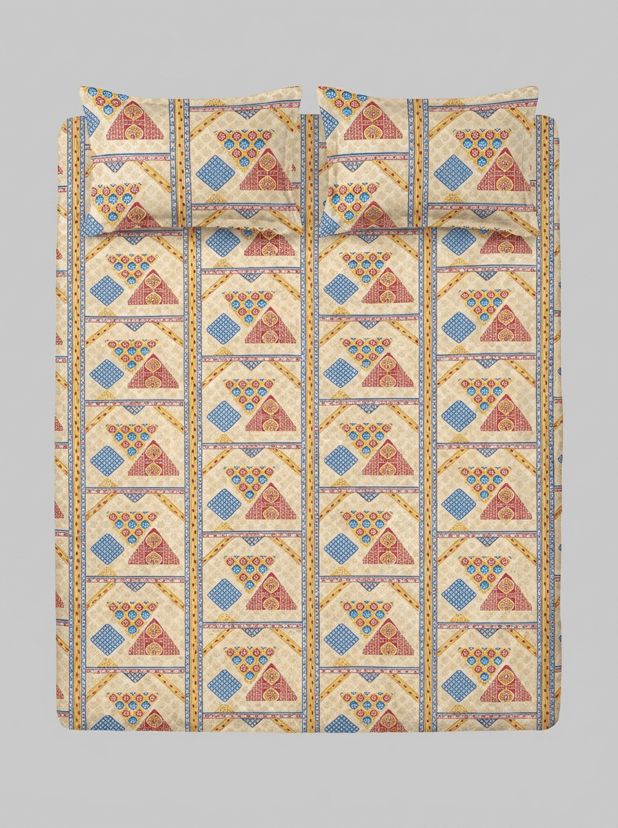 Heritage Prism Premium Jaipuri Bedsheet - Furnish Factory
