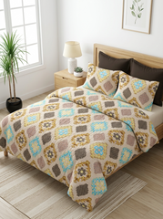 Jaipuri Floral Diamond Premium Bedsheet