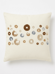 Modern Circle Silk Embroidered Cushion Cover (16*16 inch) - Furnish Factory