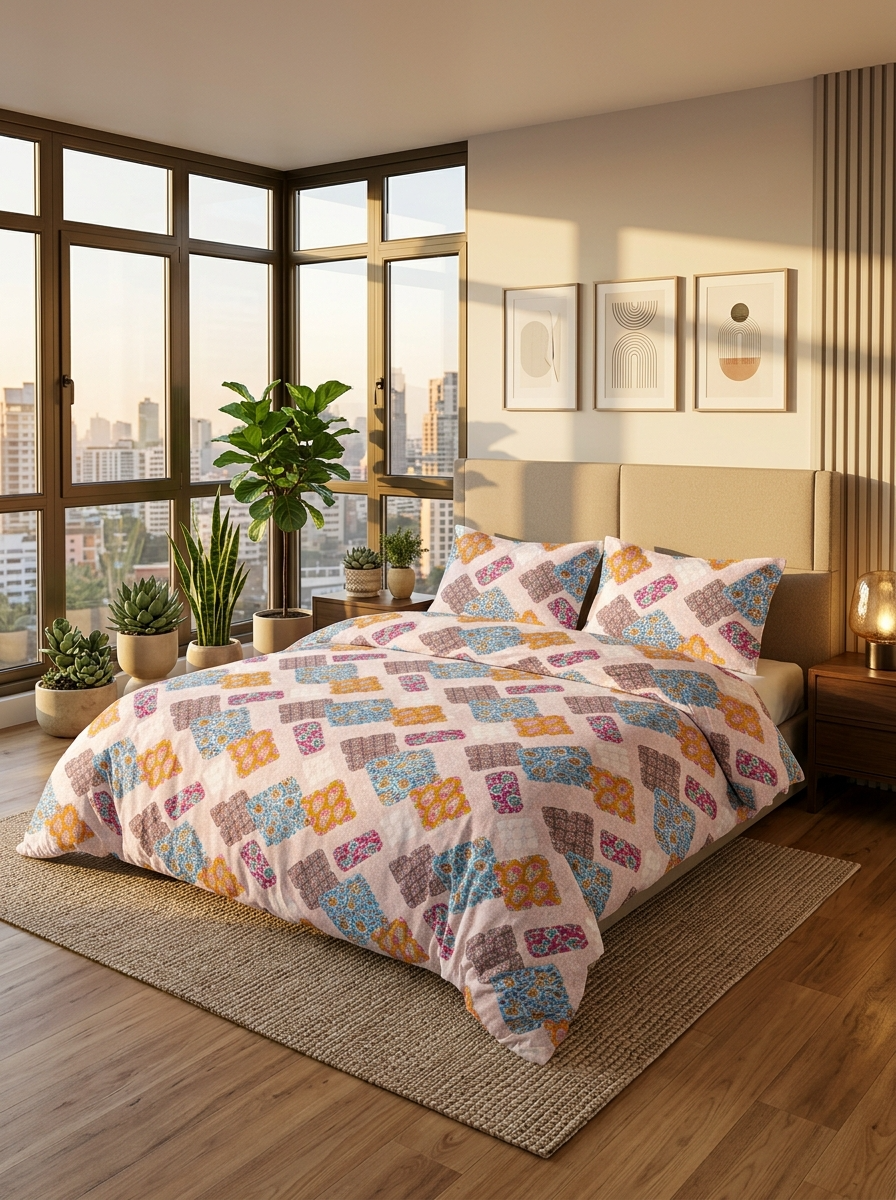 Jaipuri Mosaic Bliss Premium Bedsheet