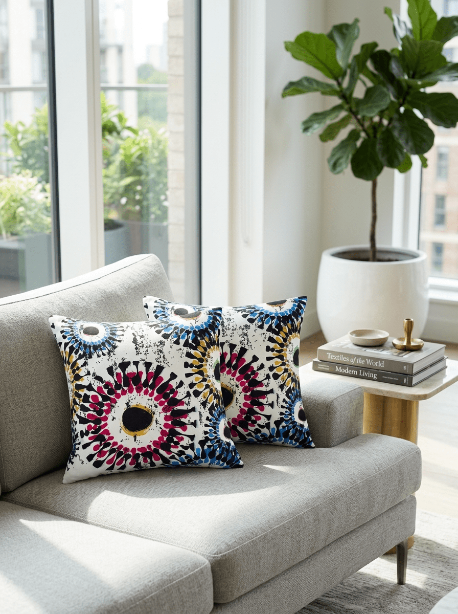 Color Burst  Canvas Mandala Cushion Cover (16*16 inch) - Furnish Factory