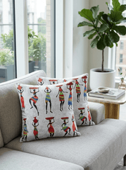African Pot Dance Decorative Cushion Cover (16*16 inch) - Furnish Factory