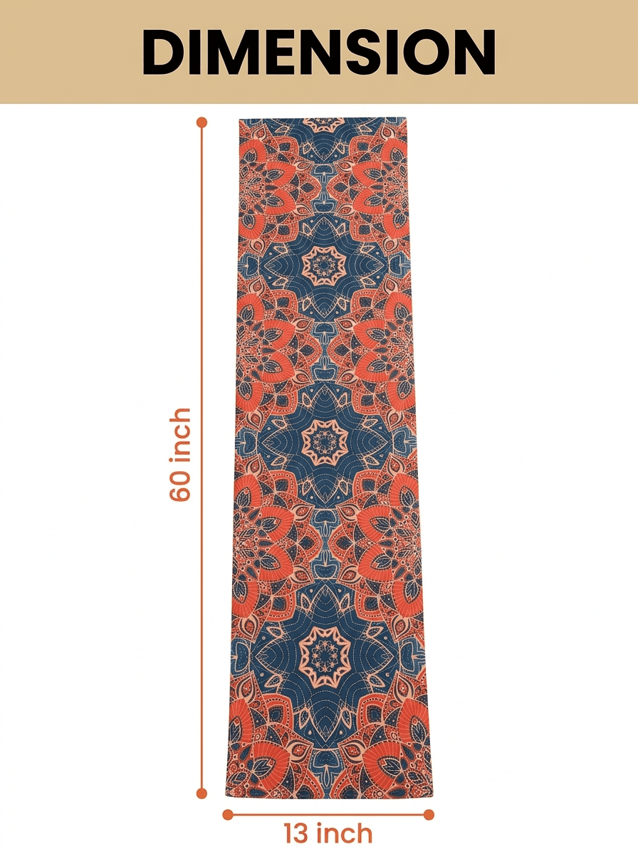 Royal Mandala Canvas Printed Table Runner for Dining and Center Table (13x 60 inch) - Furnish Factory