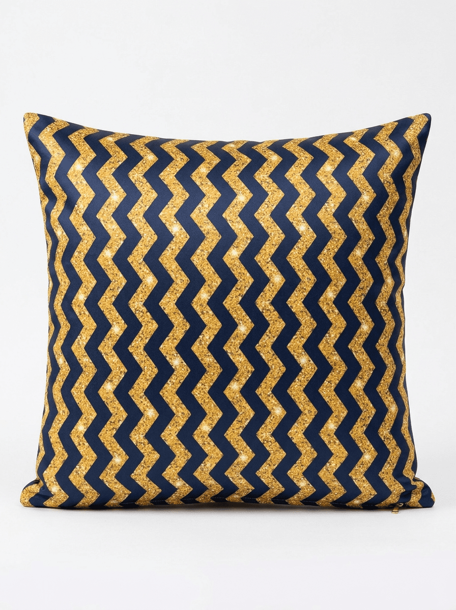 Golden Wave Canvas Cushion cover (16*16 inch) - Furnish Factory