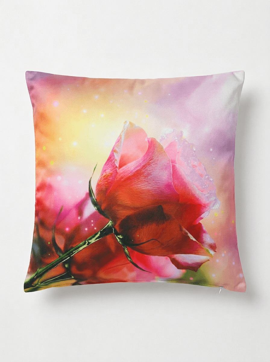 Modern Pink Flower Cushion Cover (16*16 inch) - Furnish Factory