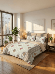 Mint Heritage Super King Cotton Bedsheet - Furnish Factory