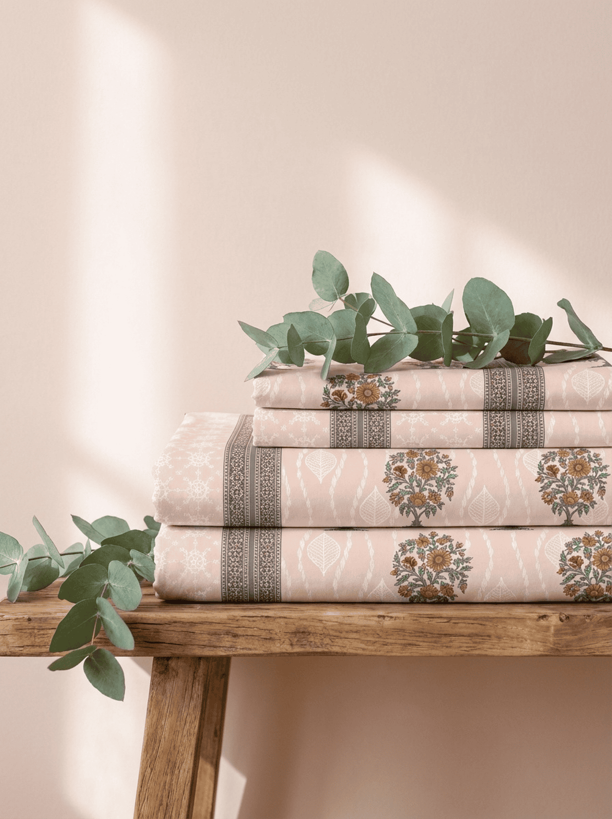 Blush Heritage Super King Cotton Bedsheet - Furnish Factory