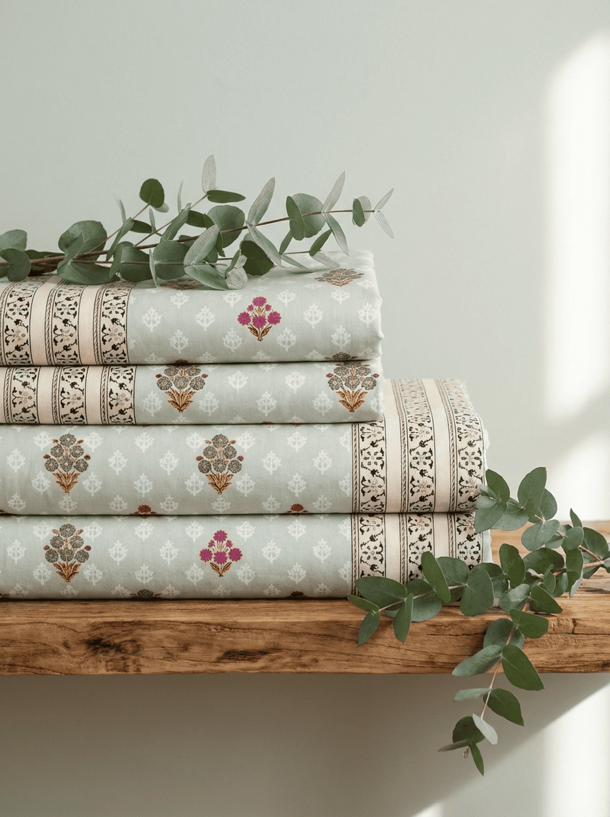 Mint Heritage Super King Cotton Bedsheet - Furnish Factory