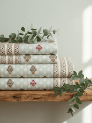 Mint Heritage Super King Cotton Bedsheet - Furnish Factory