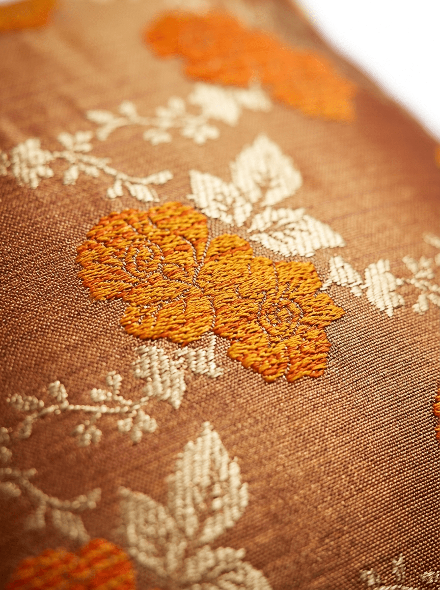 Sunlit Brocade Embroidered Cushion Cover (16*16 inch) - Furnish Factory
