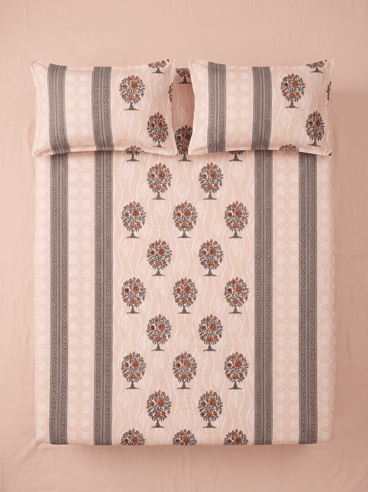 Blush Heritage Super King Cotton Bedsheet - Furnish Factory
