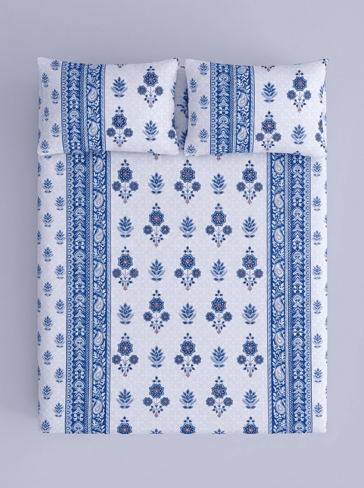 Indigo Royale Super King Cotton Bedsheet - Furnish Factory